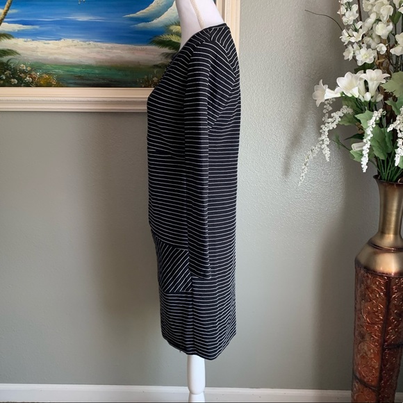 Mango Black & White Long Sleeve Dress Size 6 - Picture 4 of 17